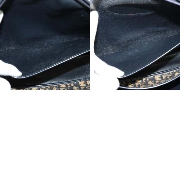 DIOR Trotter Canvas Hand Bag Navy Gold - Picture 12 of 12